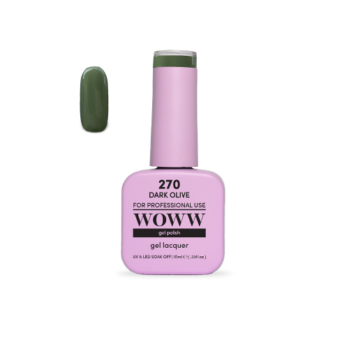 Ημιμόνιμο Βερνίκι New Woww Cosmetics 10ml Dark Olive - 270